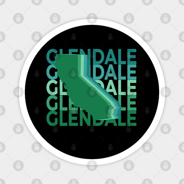 Glendale California Green Repeat Magnet by easytees